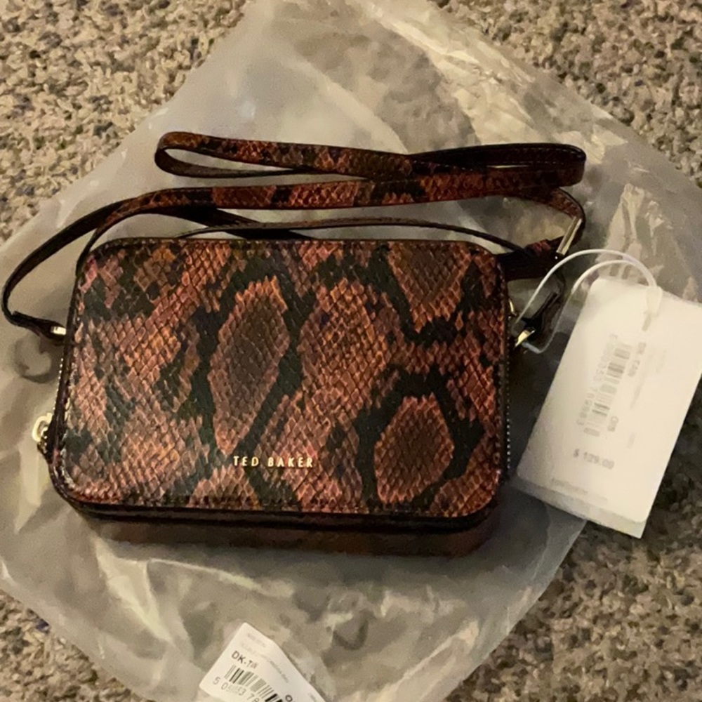 NWT Ted Baker Snakeskin Crossbody bag